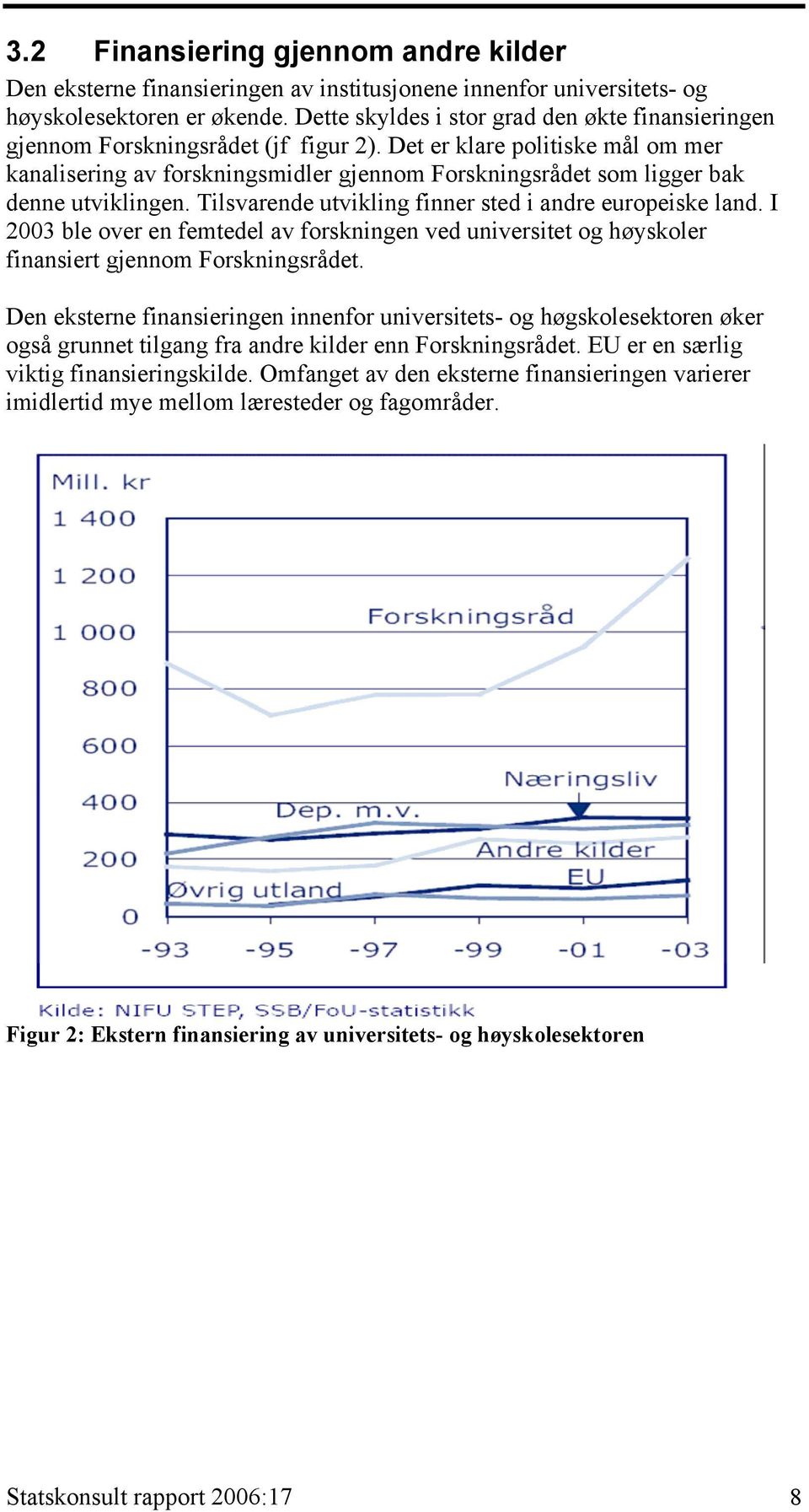 Det er klare politiske mål om mer kanalisering av forskningsmidler gjennom Forskningsrådet som ligger bak denne utviklingen. Tilsvarende utvikling finner sted i andre europeiske land.