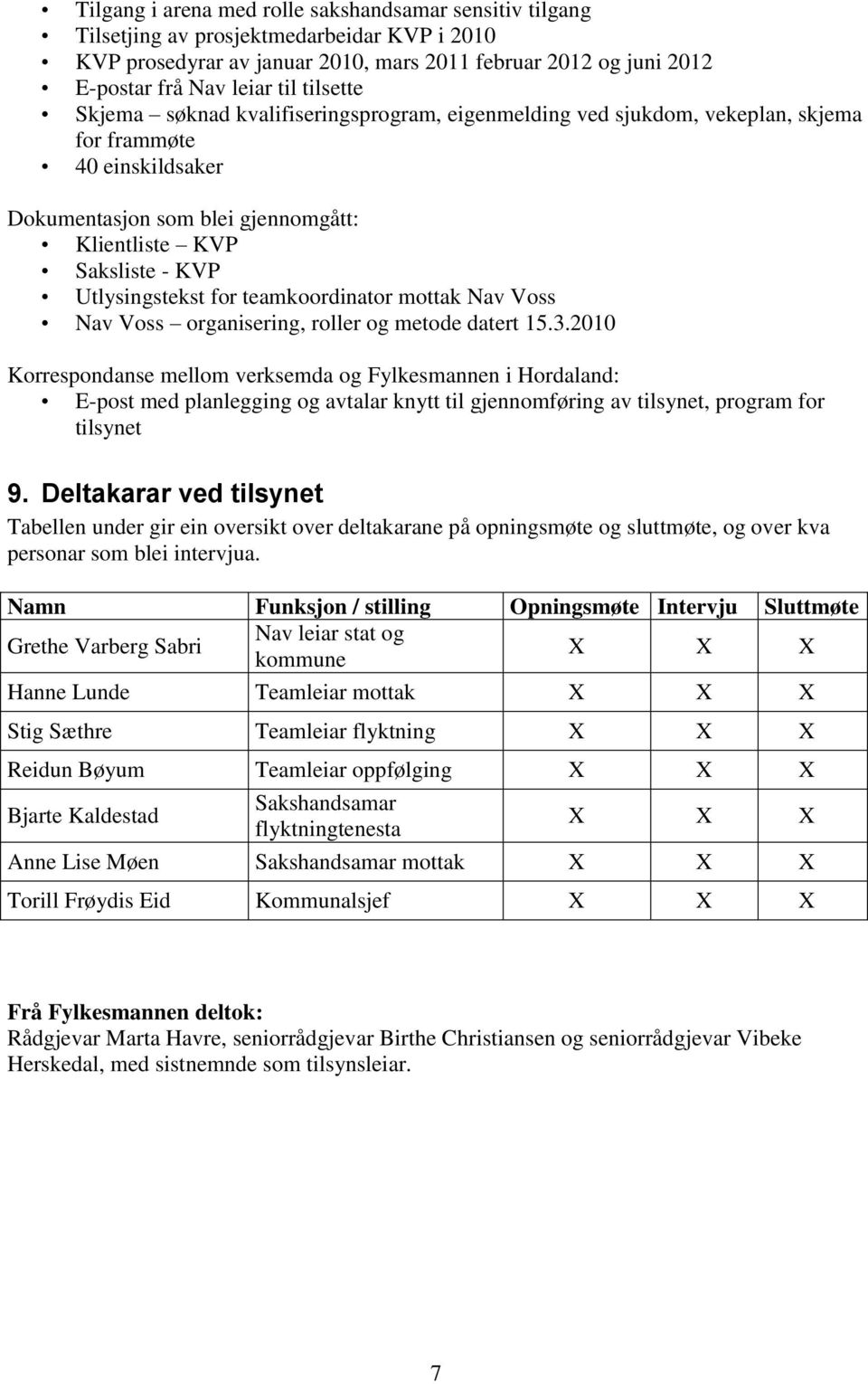 Utlysingstekst for teamkoordinator mottak Nav Voss Nav Voss organisering, roller og metode datert 15.3.