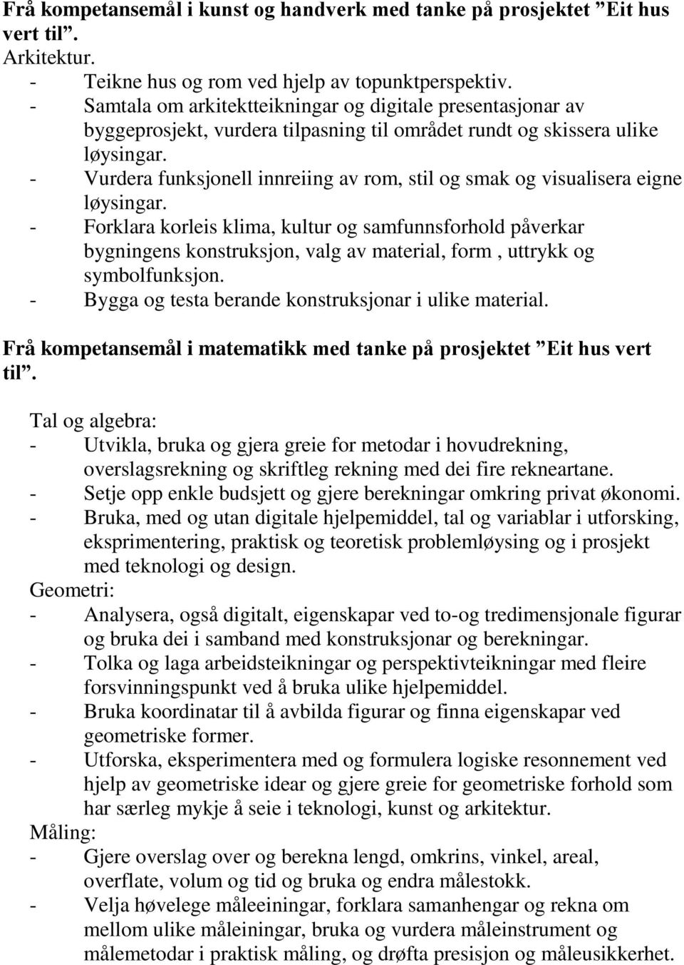 - Vurdera funksjonell innreiing av rom, stil og smak og visualisera eigne løysingar.