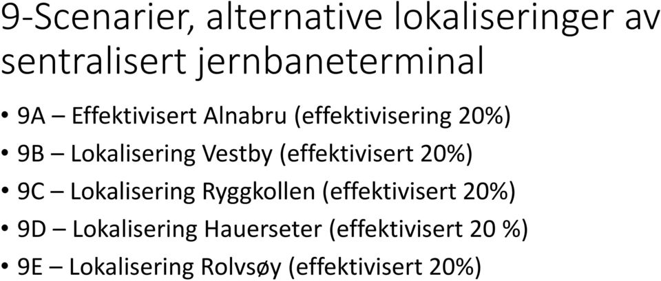 (effektivisert 20%) 9C Lokalisering Ryggkollen (effektivisert 20%) 9D