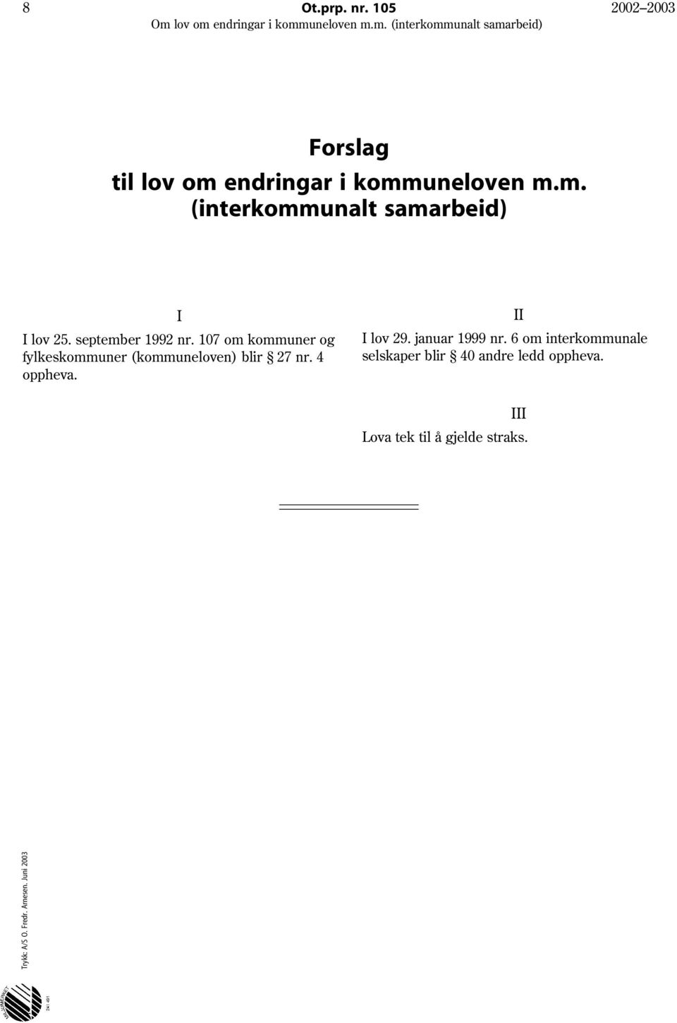 I lov 29. januar 1999 nr. 6 om interkommunale selskaper blir 40 andre ledd oppheva.