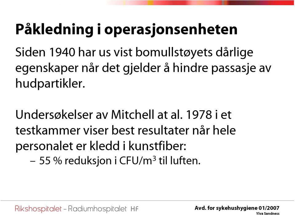 Undersøkelser av Mitchell at al.