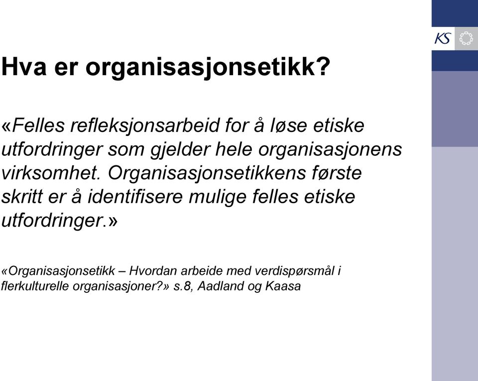 organisasjonens virksomhet.