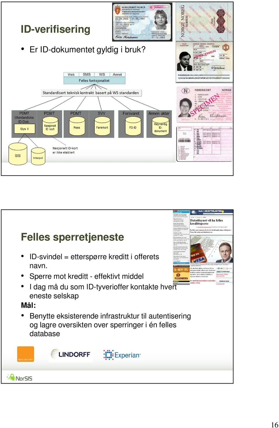 Sperre mot kreditt - effektivt middel I dag må du som ID-tyverioffer kontakte hvert