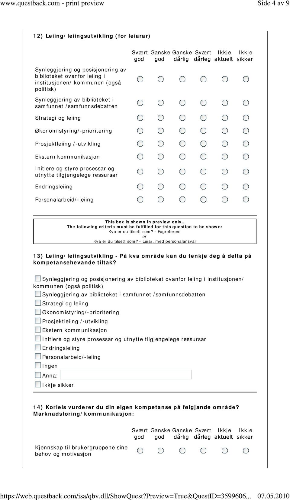 Personalarbeid/-leiing Kva er du tilsett som? - Fagreferent or Kva er du tilsett som?