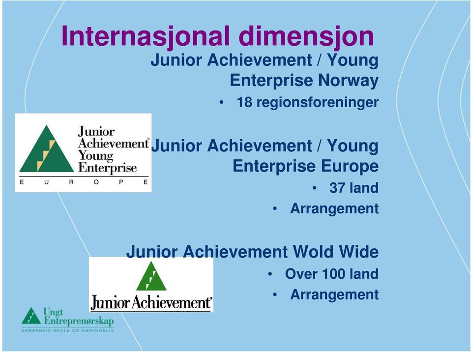 Achievement / Young Enterprise Europe 37 land