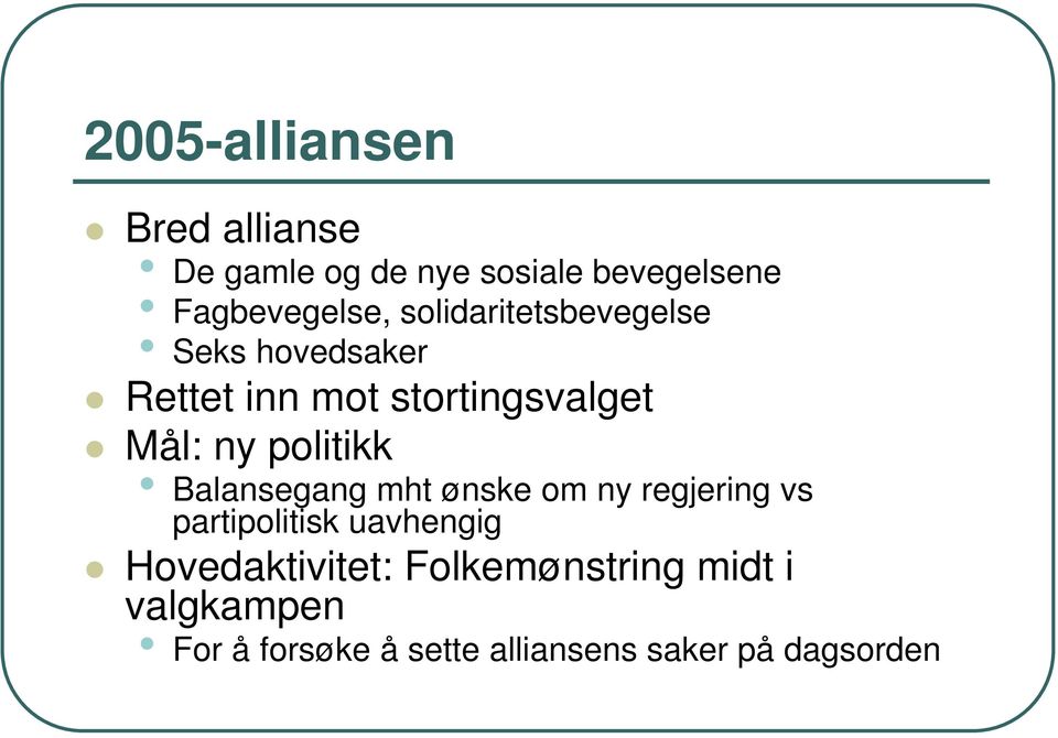 politikk Balansegang mht ønske om ny regjering vs partipolitisk uavhengig