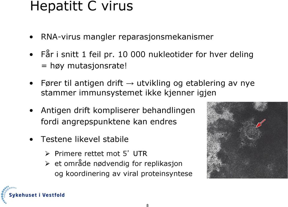 Fører til antigen drift utvikling og etablering av nye stammer immunsystemet ikke kjenner igjen Antigen