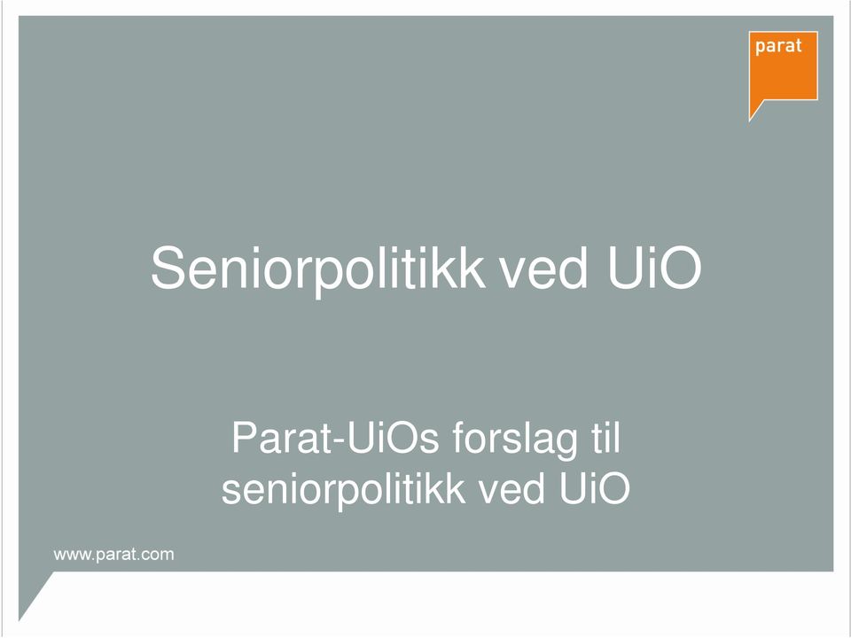 Parat-UiOs