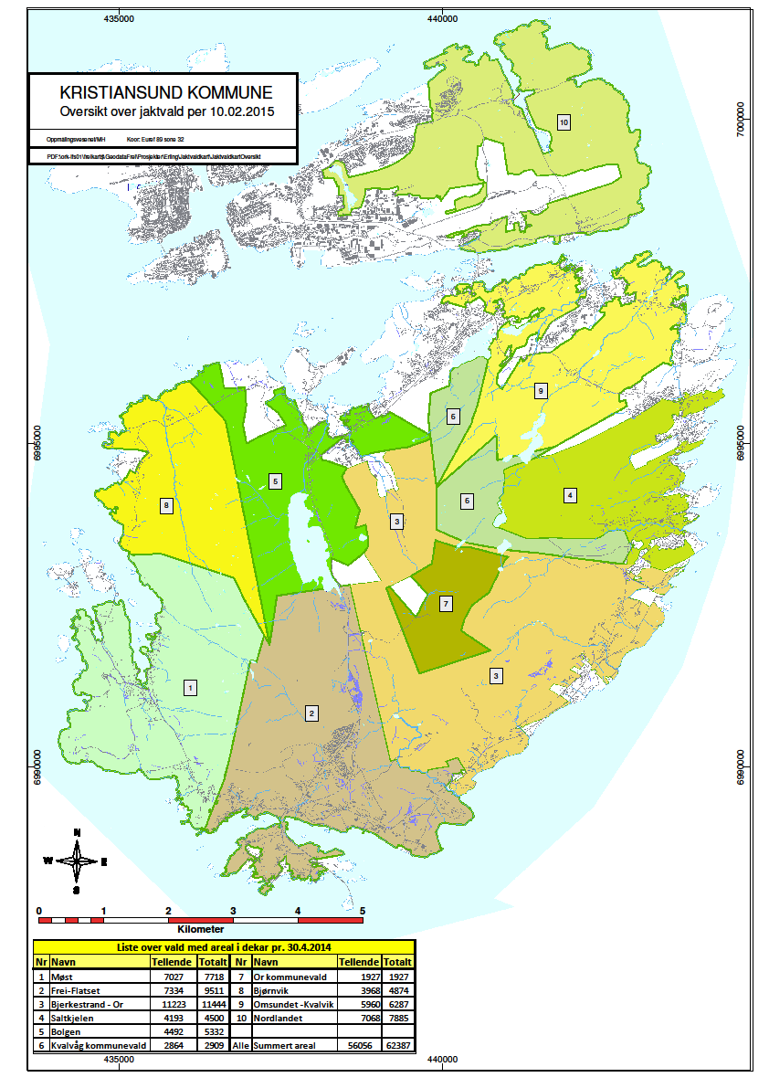 Bestandsplan med avskytingsavtale for hjort og ra dyr Kristiansund Hjorteviltomra de 2015-2017 Kristiansund Hjorteviltområde er et bestandsplanområde og består av samtlige godkjente vald i