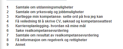 Vedlegg 1: Noen resultater brukerundersøkelse Sør Helgeland 2012 12 (inkludere avgitte svar fra januar