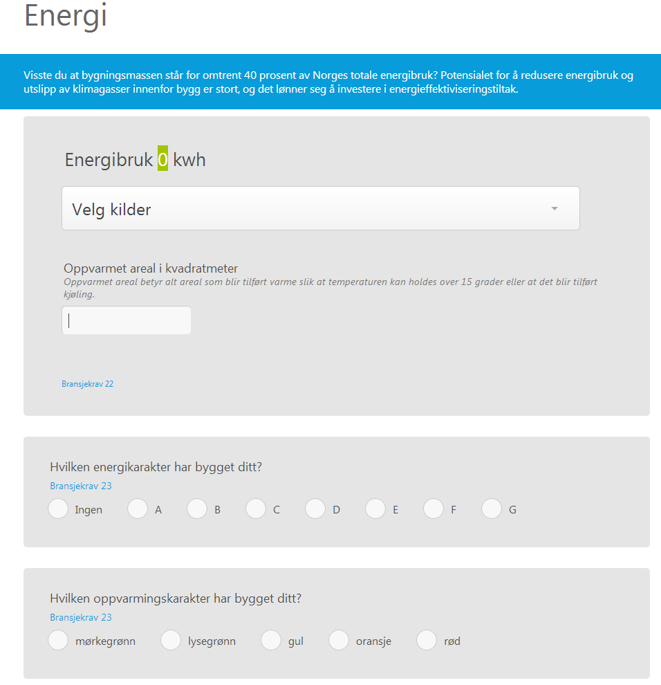 Energi Velg og legg til energilder.