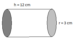 Eksempel 2 Figuren til høyre viser en sylinder.