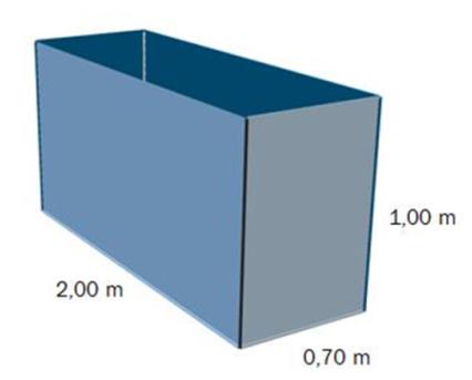 b) Hvor mange kubikkmeter betong trenger han? E4 (Vår 2013, Del 2) Familien Hansen har hytte på fjellet. I kjelleren har de en beholder der de samler opp regnvann.