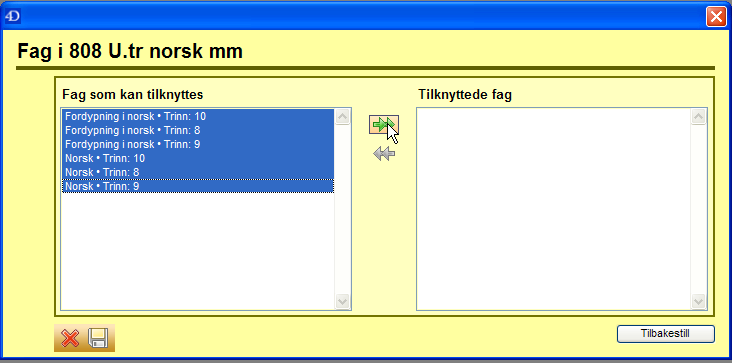 Knytte fag til lesepliktgruppa Å knytte fag til lesepliktgruppen gjøres på skolenivå. Logg deg på som sysadm skole. Fra hovedmenyen, velg timeplan og vis lesepliktgrupper.