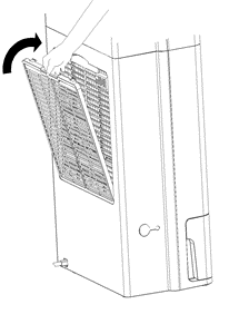 7. Rengjøring Slå av maskinen og trekk støpselet ut av stikkontakten før rengjøring. Luftfilteret Når avfukteren brukes regelmessig, kan filteret bli tilstoppet med støv og partikler.