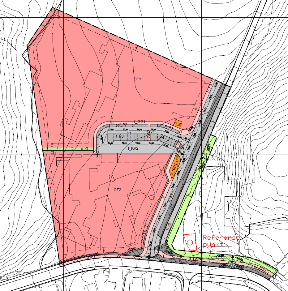 12 4 PLANFORSLAG 4.1 Planforslaget Figur 6 viser situasjonsplanen for planforslaget, med flyt for alle trafikanter inn og ut av planområdet, og forbindelsen til omgivelsene.