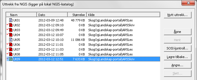 6. LAGRE DATA TILBAKE TIL QMS Når dataene er feilfrie, lagrer du dem tilbake til QMS.