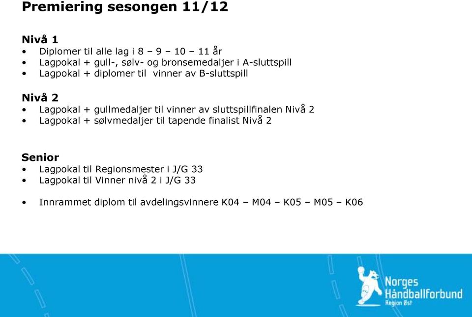 til vinner av sluttspillfinalen Nivå 2 Lagpokal + sølvmedaljer til tapende finalist Nivå 2 Senior Lagpokal