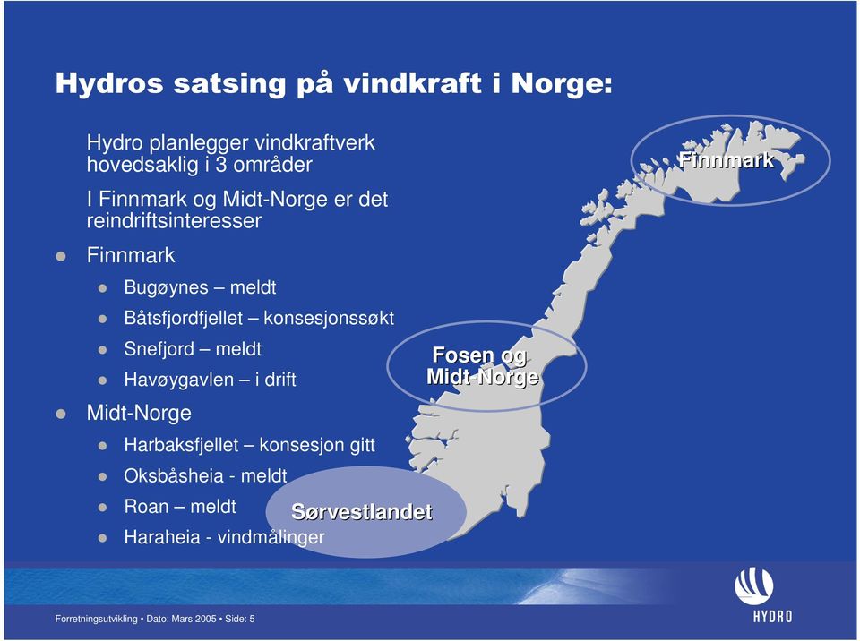 Havøygavlen i drift Midt-Norge Harbaksfjellet konsesjon gitt Oksbåsheia - meldt Roan meldt