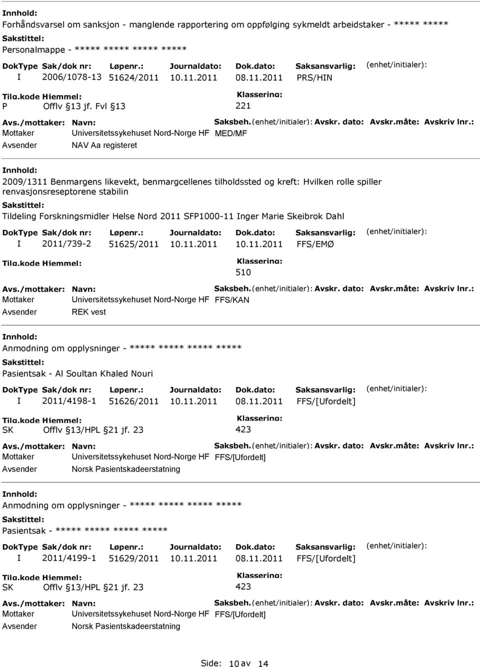 : Mottaker niversitetssykehuset Nord-Norge HF MED/MF NAV Aa registeret 2009/1311 Benmargens likevekt, benmargcellenes tilholdssted og kreft: Hvilken rolle spiller renvasjonsreseptorene stabilin