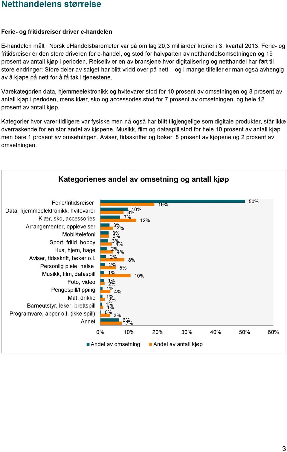 Reiseliv er en av bransjene hvor digitalisering og netthandel har ført til store endringer: Store deler av salget har blitt vridd over på nett og i mange tilfeller er man også avhengig av å kjøpe på