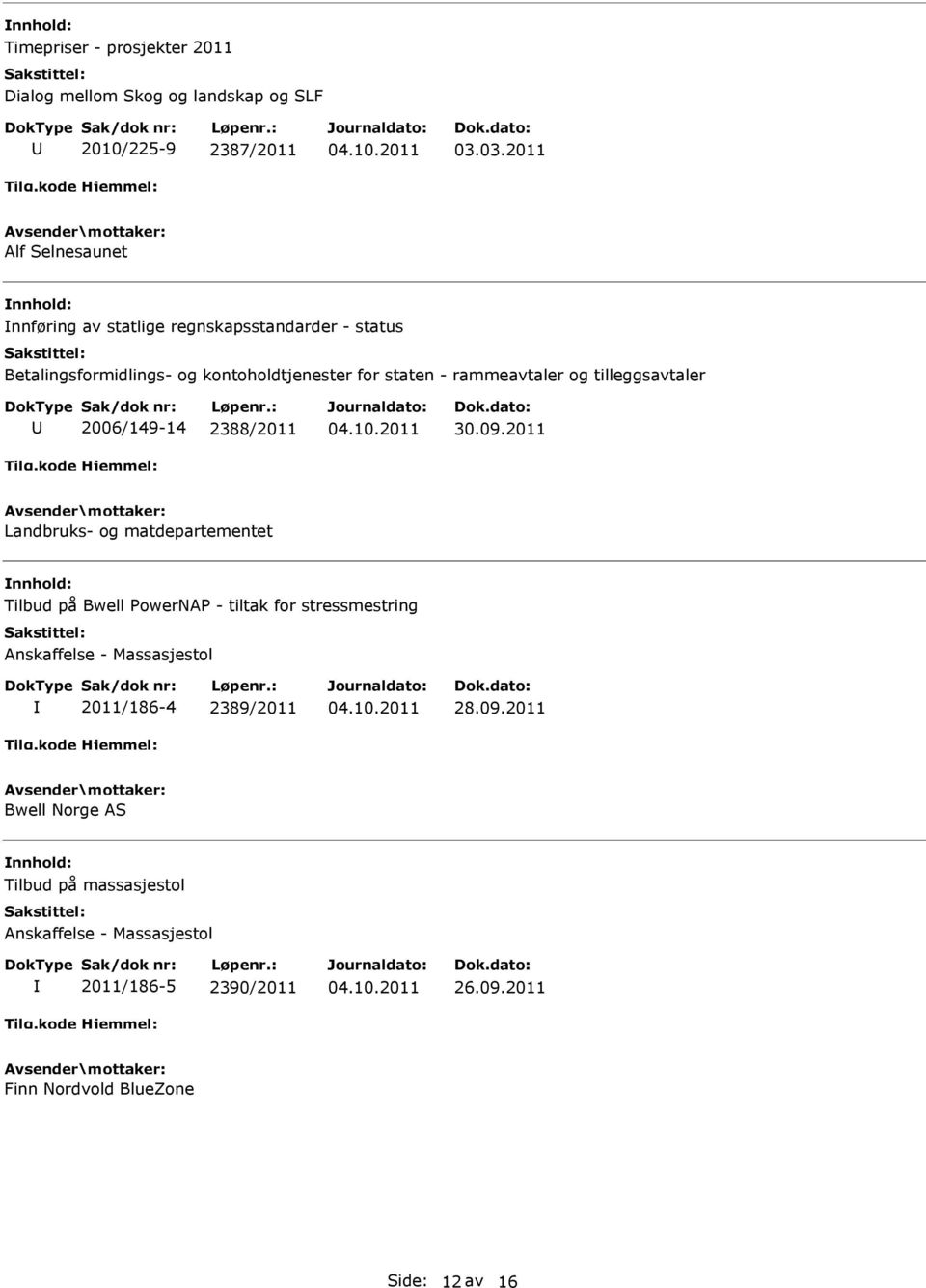 rammeavtaler og tilleggsavtaler 2006/149-14 2388/2011 30.09.