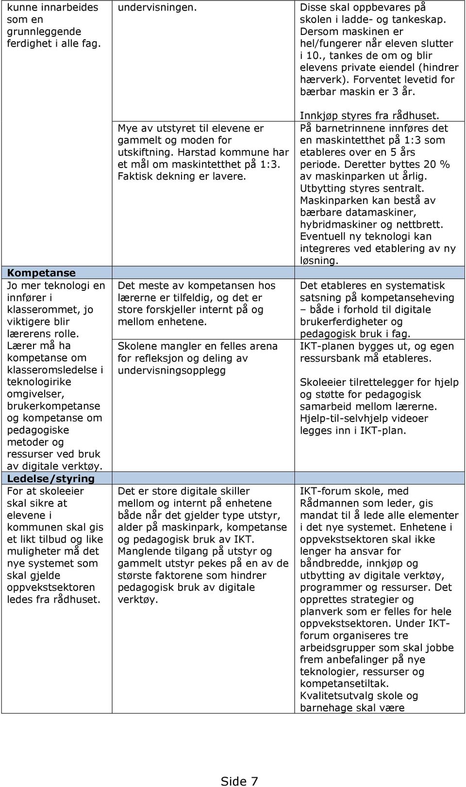 Ledelse/styring For at skoleeier skal sikre at elevene i kommunen skal gis et likt tilbud og like muligheter må det nye systemet som skal gjelde oppvekstsektoren ledes fra rådhuset. undervisningen.