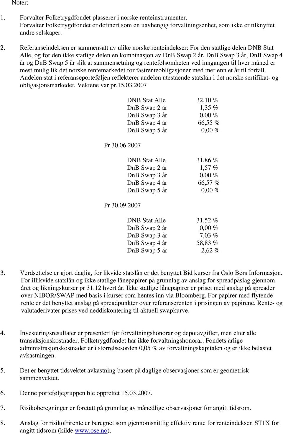 slik at sammensetning og rentefølsomheten ved inngangen til hver måned er mest mulig lik det norske rentemarkedet for fastrenteobligasjoner med mer enn et år til forfall.