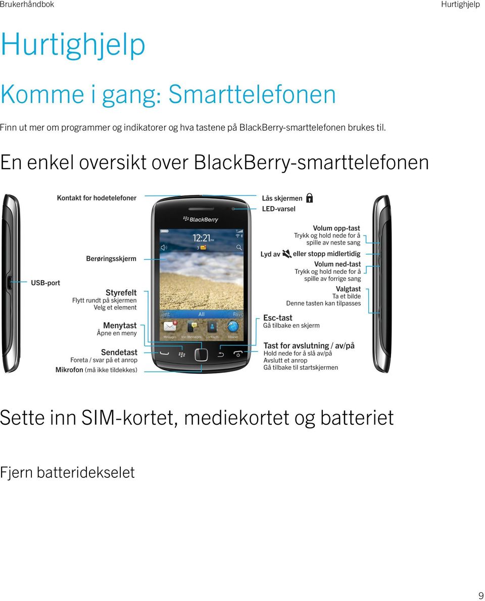 BlackBerry-smarttelefonen brukes til.