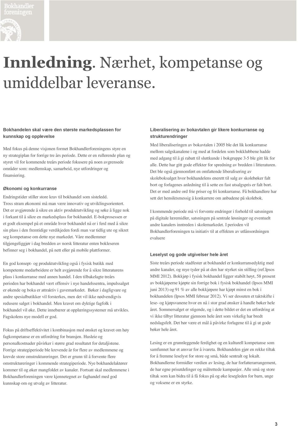 Dette er en rullerende plan og styret vil for kommende treårs periode fokusere på noen avgrensede områder som: medlemskap, samarbeid, nye utfordringer og finansiering.