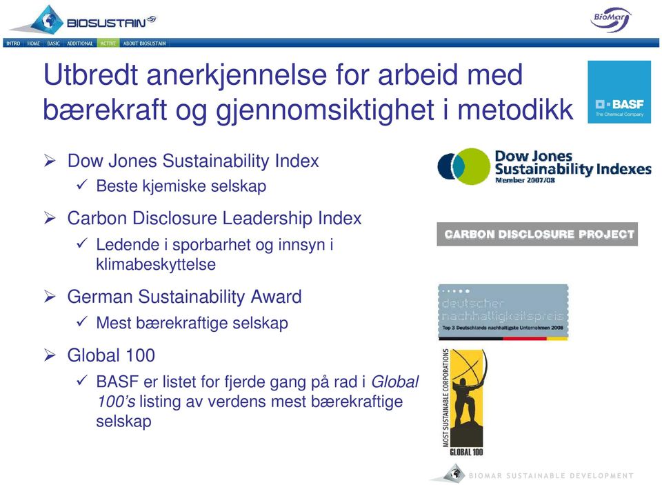 sporbarhet og innsyn i klimabeskyttelse German Sustainability Award Mest bærekraftige selskap