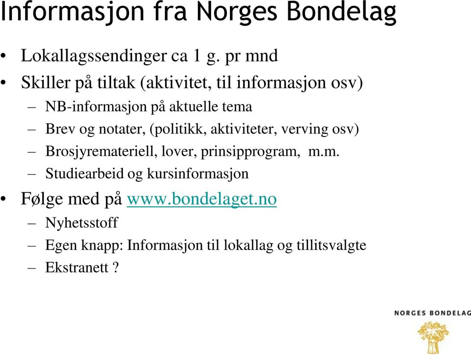 notater, (politikk, aktiviteter, verving osv) Brosjyrema