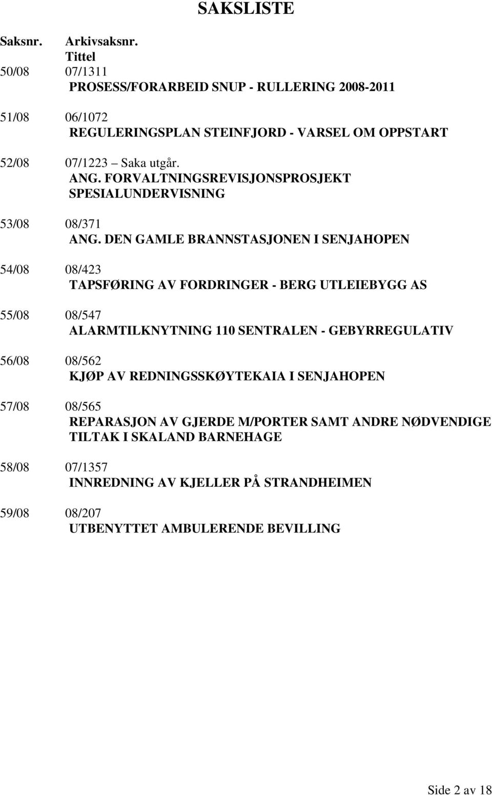 FORVALTNINGSREVISJONSPROSJEKT SPESIALUNDERVISNING 53/08 08/371 ANG.