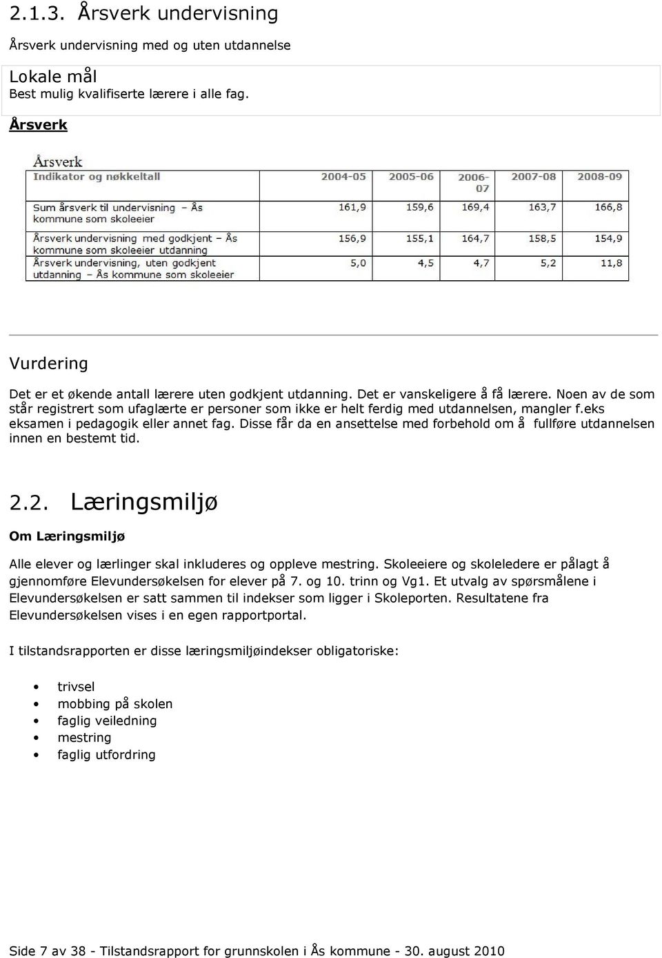 Disse får da en ansettelse med forbehold om å fullføre utdannelsen innen en bestemt tid. 2.2. Læringsmiljø Om Læringsmiljø Alle elever og lærlinger skal inkluderes og oppleve mestring.