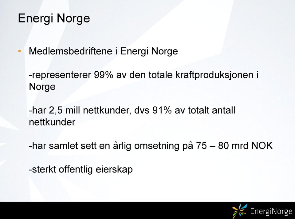 nettkunder, dvs 91% av totalt antall nettkunder -har samlet