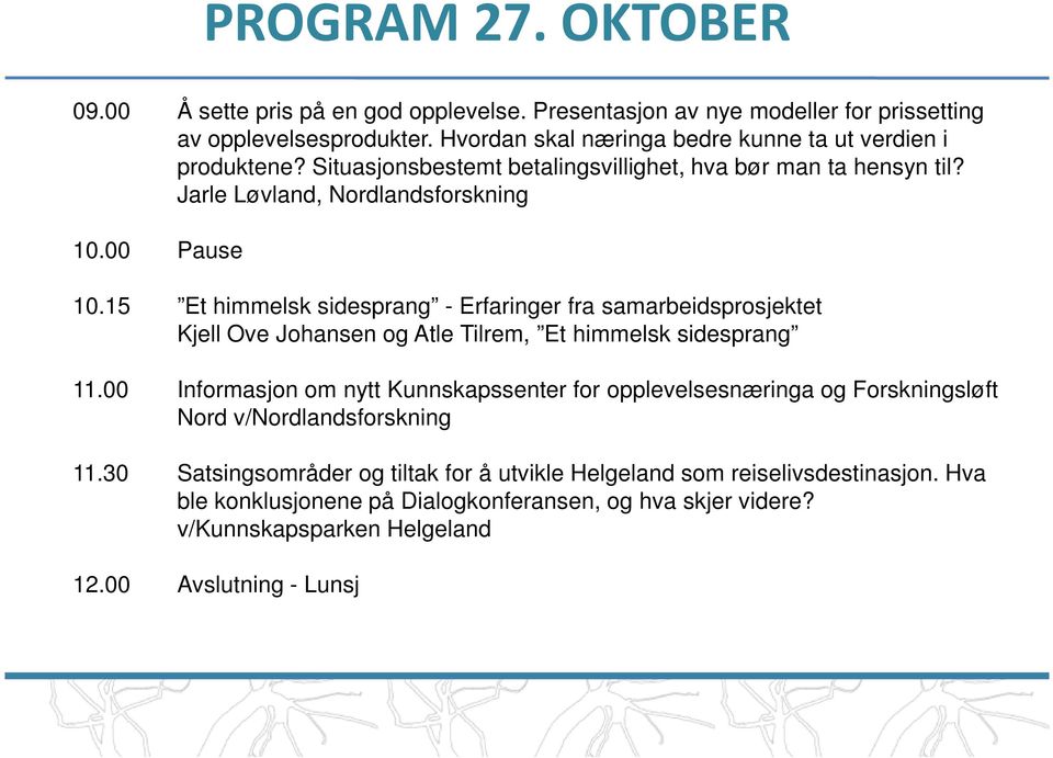 15 Et himmelsk sidesprang - Erfaringer fra samarbeidsprosjektet Kjell Ove Johansen og Atle Tilrem, Et himmelsk sidesprang 11.