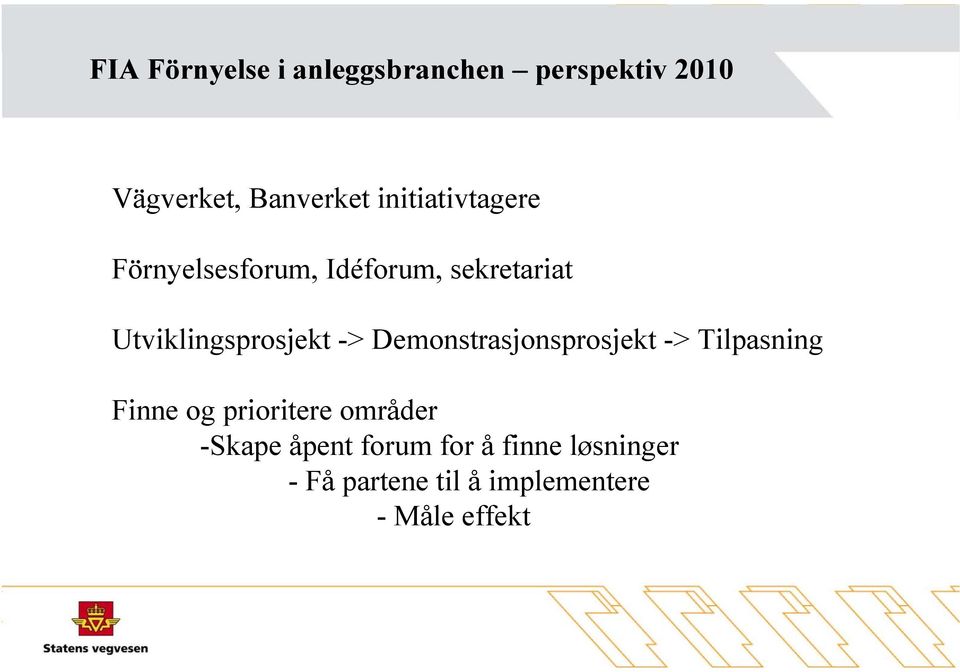 -> Demonstrasjonsprosjekt -> Tilpasning Finne og prioritere områder -Skape