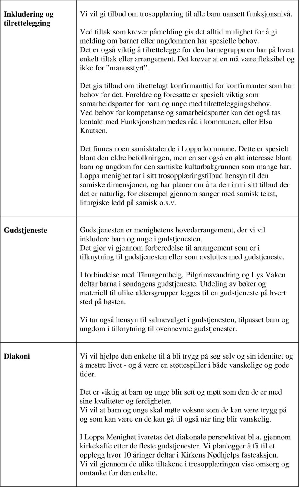 Det er også viktig å tilrettelegge for den barnegruppa en har på hvert enkelt tiltak eller arrangement. Det krever at en må være fleksibel og ikke for manusstyrt.