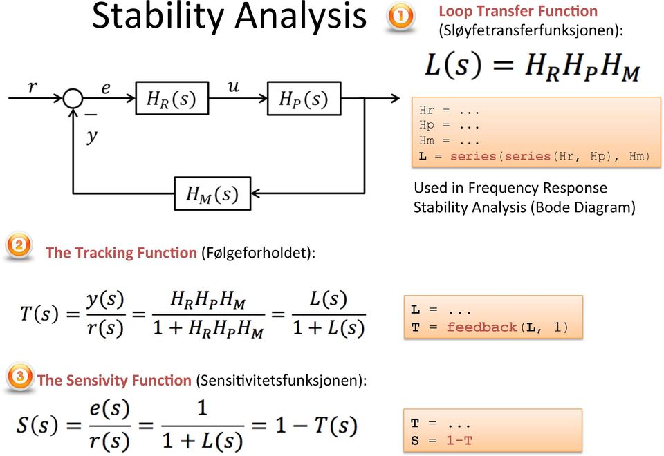 .. L = series(series(hr, Hp), Hm) Used in Frequency Response Stability