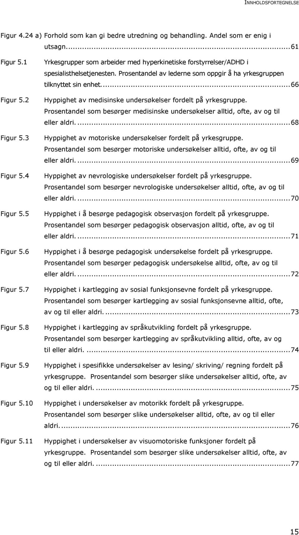 ..66 Hyppighet av medisinske undersøkelser fordelt på yrkesgruppe. Prosentandel som besørger medisinske undersøkelser alltid, ofte, av og til eller aldri.