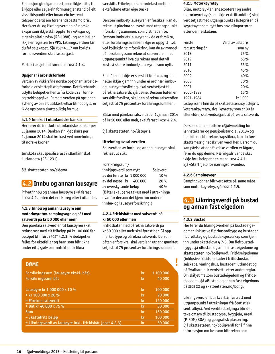 Sjå post 4.1.7 om korleis formuesverdien skal fastsetjast. Partar i aksjefond fører du i post 4.1.4. Opsjonar i arbeidsforhold Verdien av vilkårsfrie norske opsjonar i arbeidsforhold er skattepliktig formue.