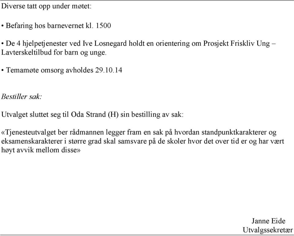 Temamøte omsorg avholdes 29.10.