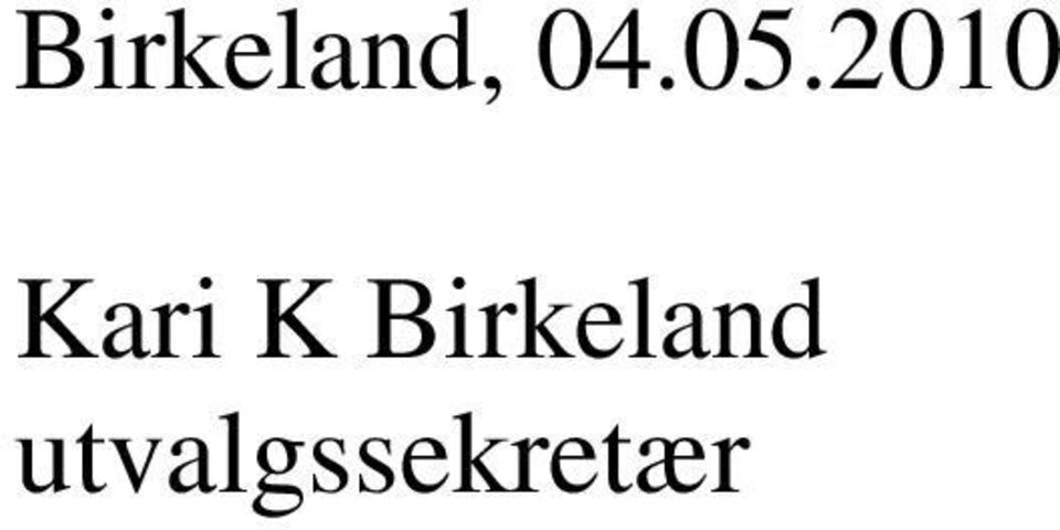 K Birkeland