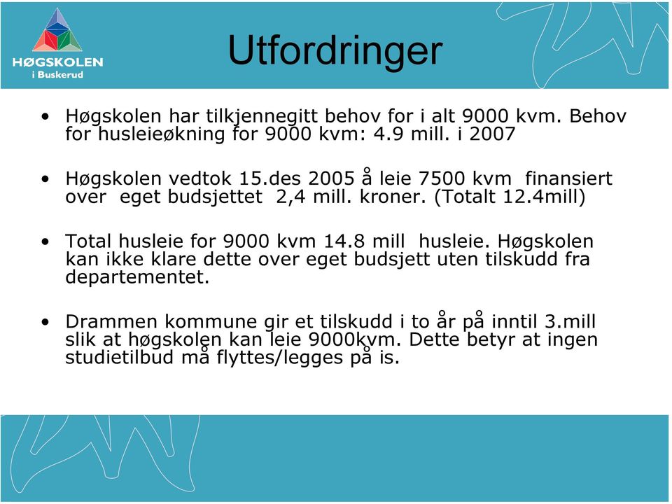 4mill) Total husleie for 9000 kvm 14.8 mill husleie.