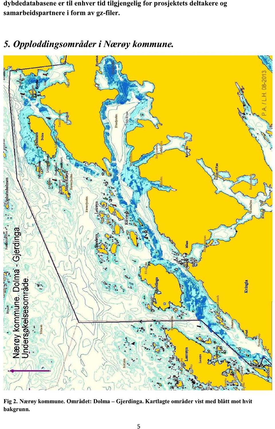 Opploddingsområderi Nærøykommune. Fig 2. Nærøykommune. Området: Dolma Gjerdinga.