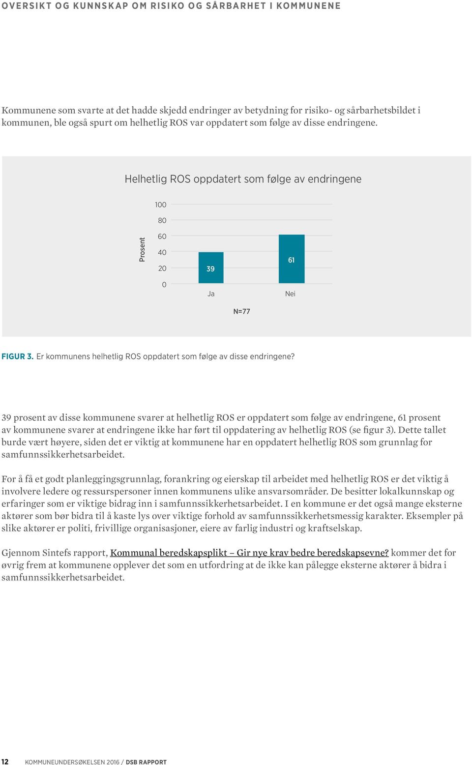 Er kommunens helhetlig ROS oppdatert som følge av disse endringene?