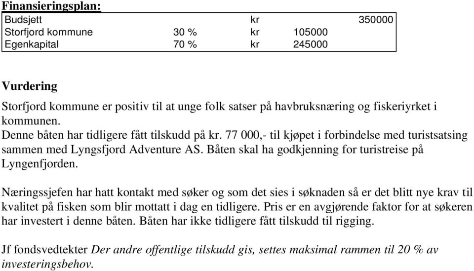 Båten skal ha godkjenning for turistreise på Lyngenfjorden.