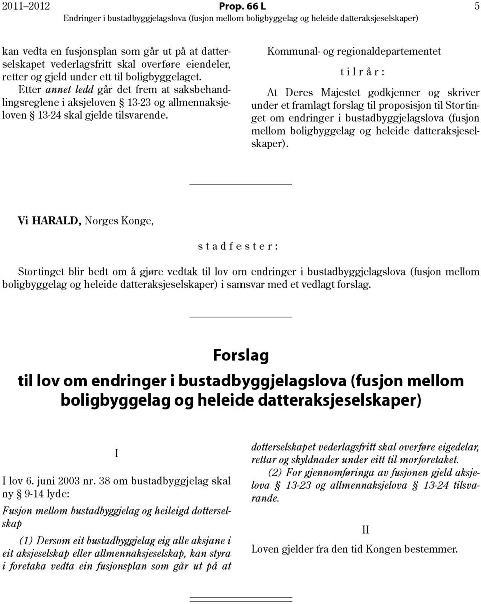 retter og gjeld under ett til boligbyggelaget. Etter annet ledd går det frem at saksbehandlingsreglene i aksjeloven 13-23 og allmennaksjeloven 13-24 skal gjelde tilsvarende.