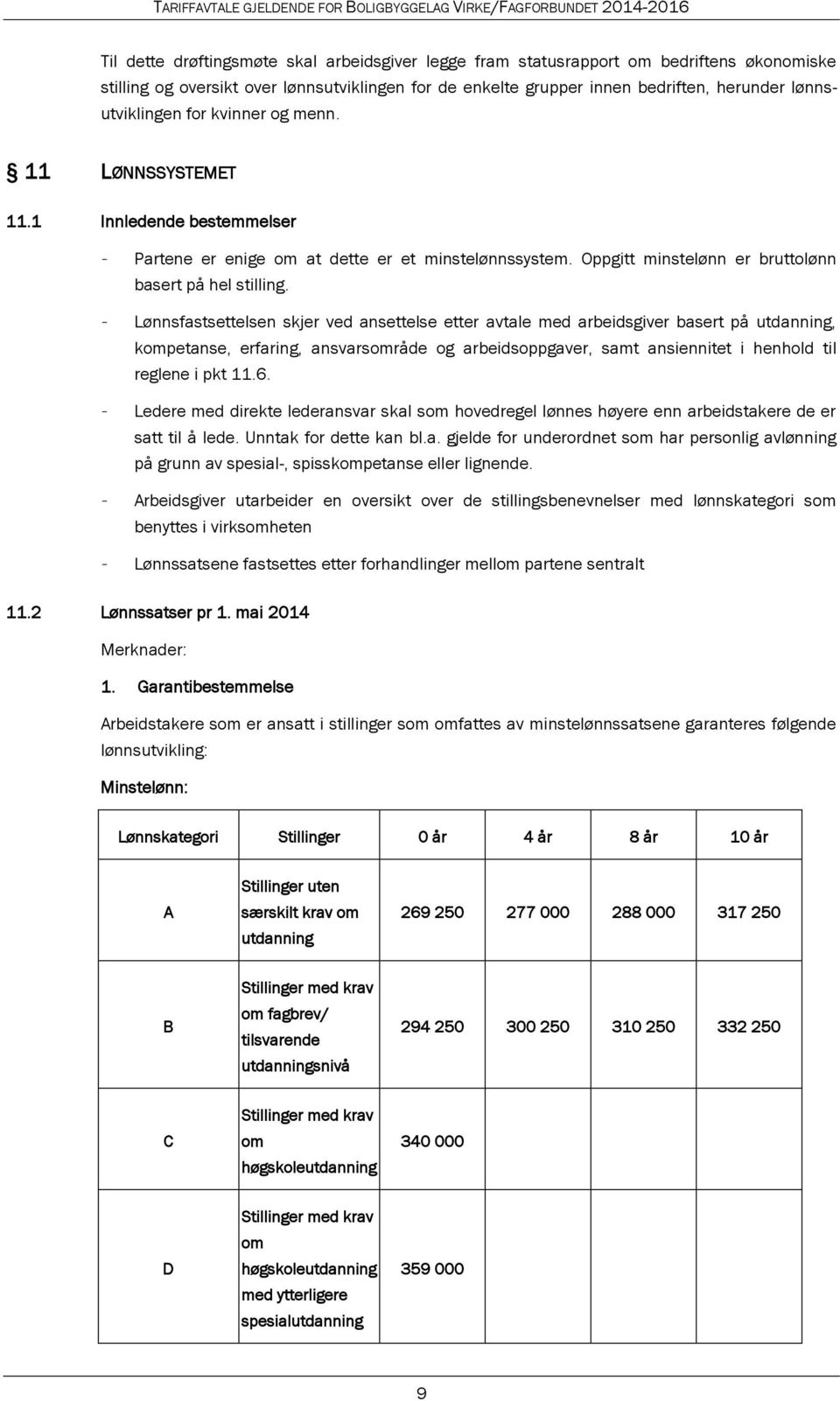 - Lønnsfastsettelsen skjer ved ansettelse etter avtale med arbeidsgiver basert på utdanning, kompetanse, erfaring, ansvarsområde og arbeidsoppgaver, samt ansiennitet i henhold til reglene i pkt 11.6.